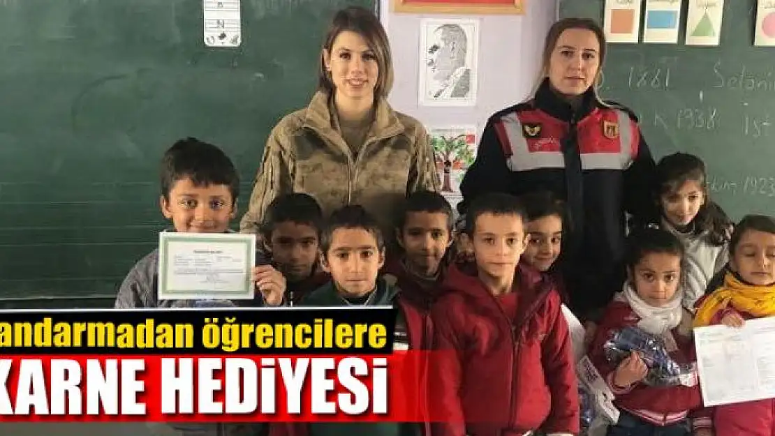 Jandarmadan öğrencilere karne hediyesi