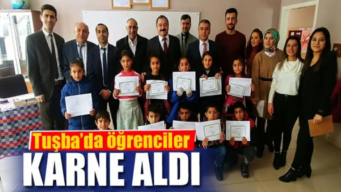 Tuşba'da öğrenciler karne aldı