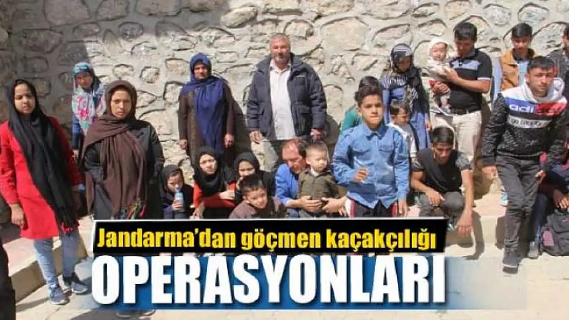 Jandarma'dan göçmen kaçakçılığı operasyonları