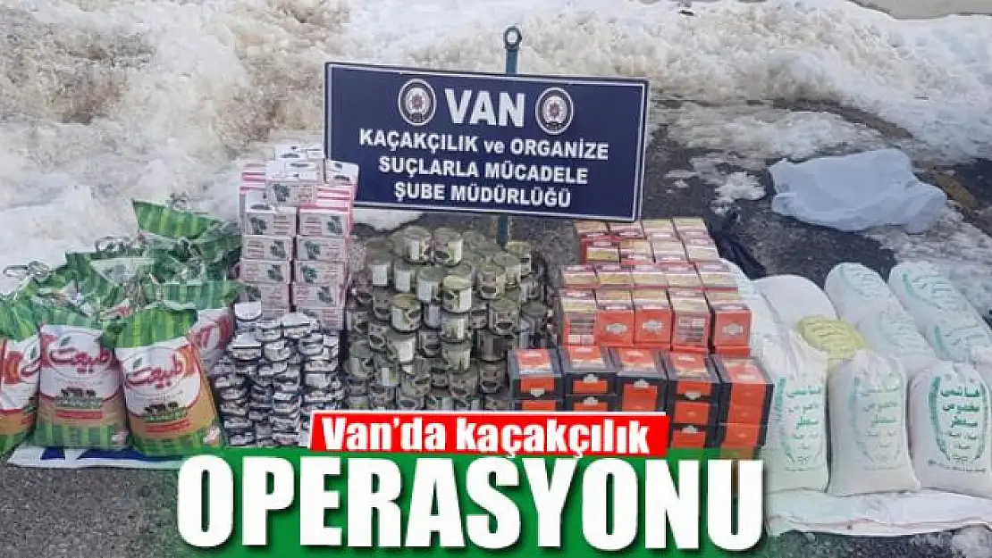 Van'da kaçakçılık operasyonu