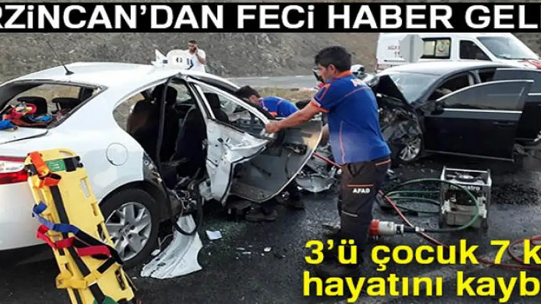 Erzincan'da facia: 3'ü çocuk 7 ölü, 3 yaralı