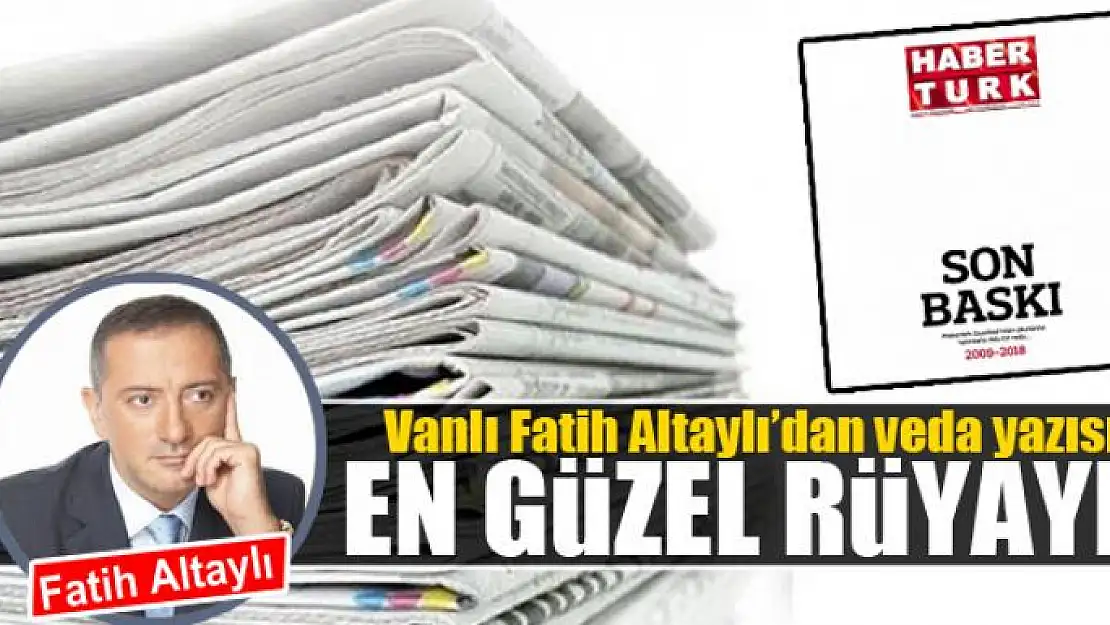 Altaylı'dan veda yazısı