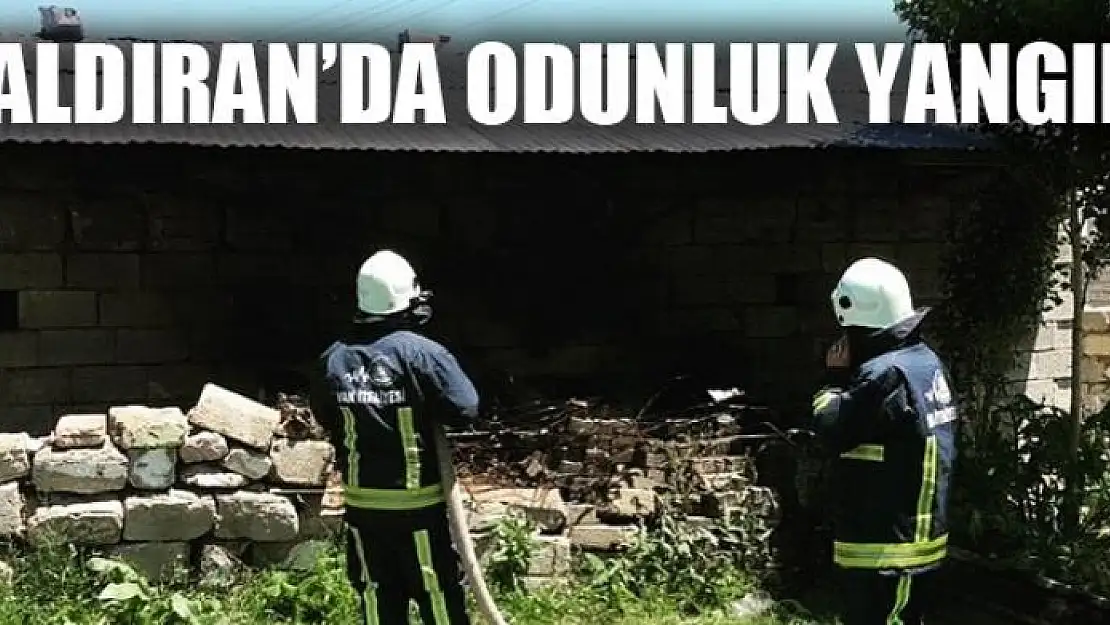 Çaldıran'da odunluk yangını