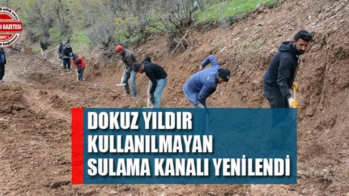 Dokuz yıldır kullanılmayan sulama kanalı yenilendi