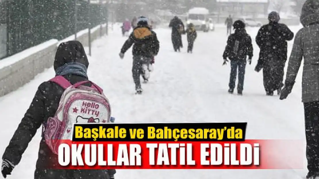 Başkale ve Bahçesaray'da okullar tatil edildi