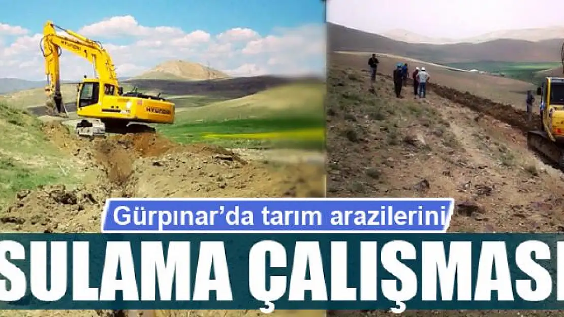 Gürpınar'da tarım arazilerini sulama çalışması