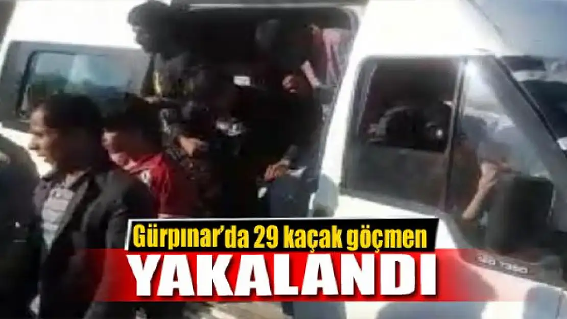 Gürpınar'da 29 kaçak göçmen yakalandı