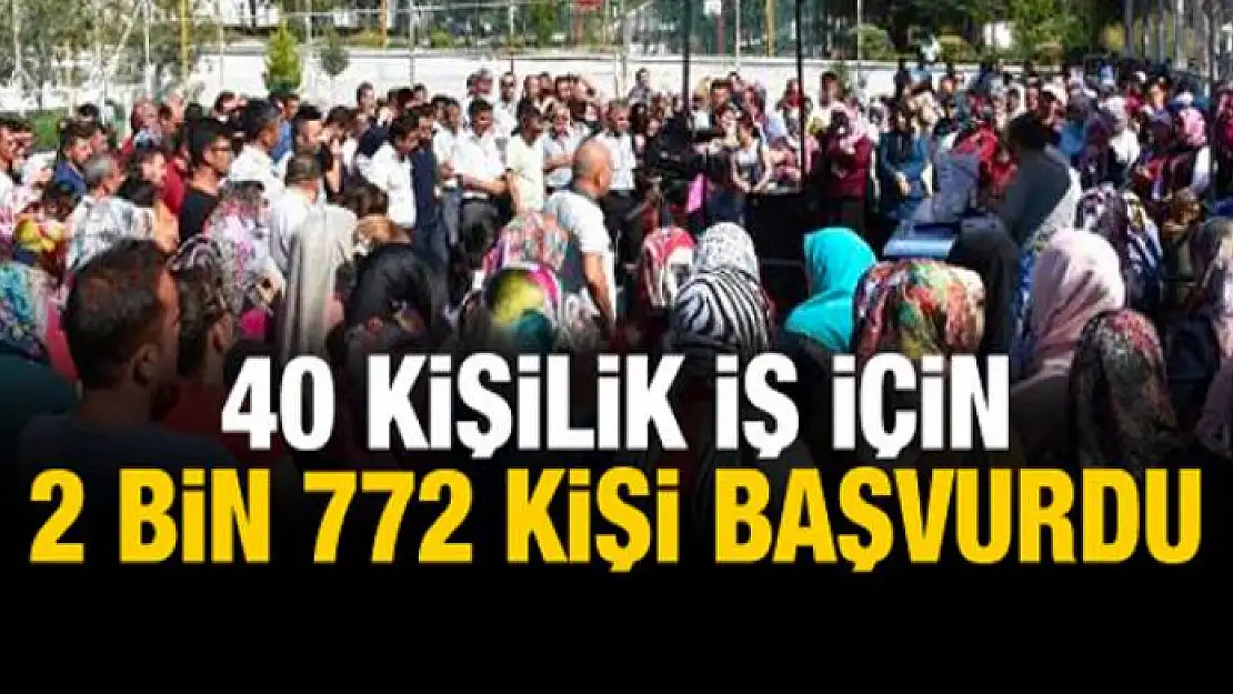 40 kişilik iş için 2 bin 772 kişi başvurdu