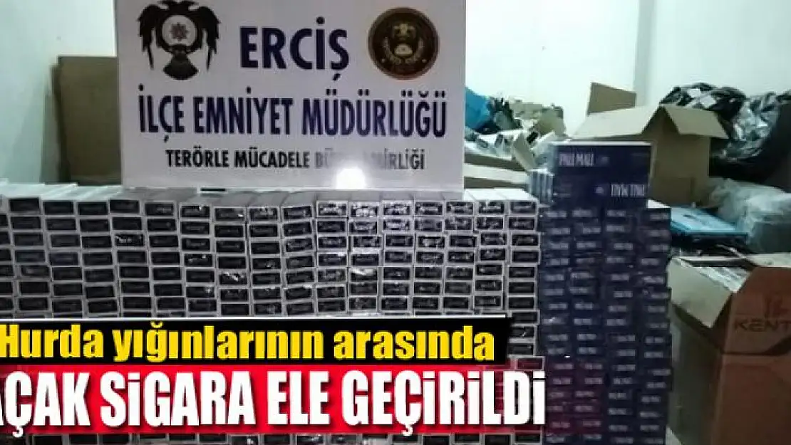 Hurda yığınlarının arasında 5 bin 450 paket kaçak sigara ele geçirildi