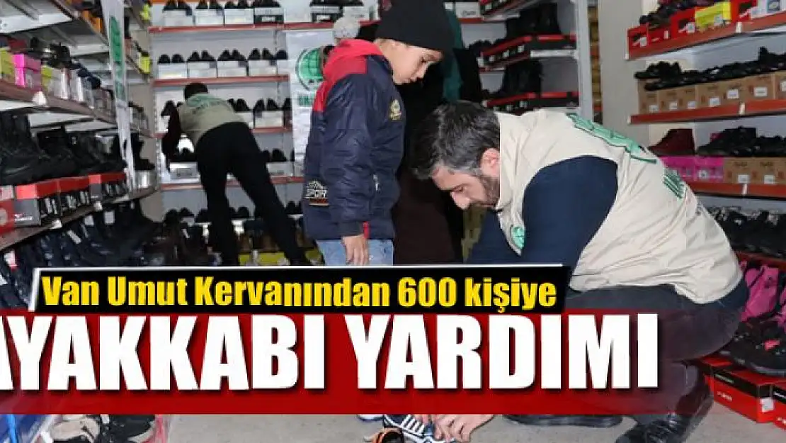 Van Umut Kervanından 600 kişiye ayakkabı yardımı