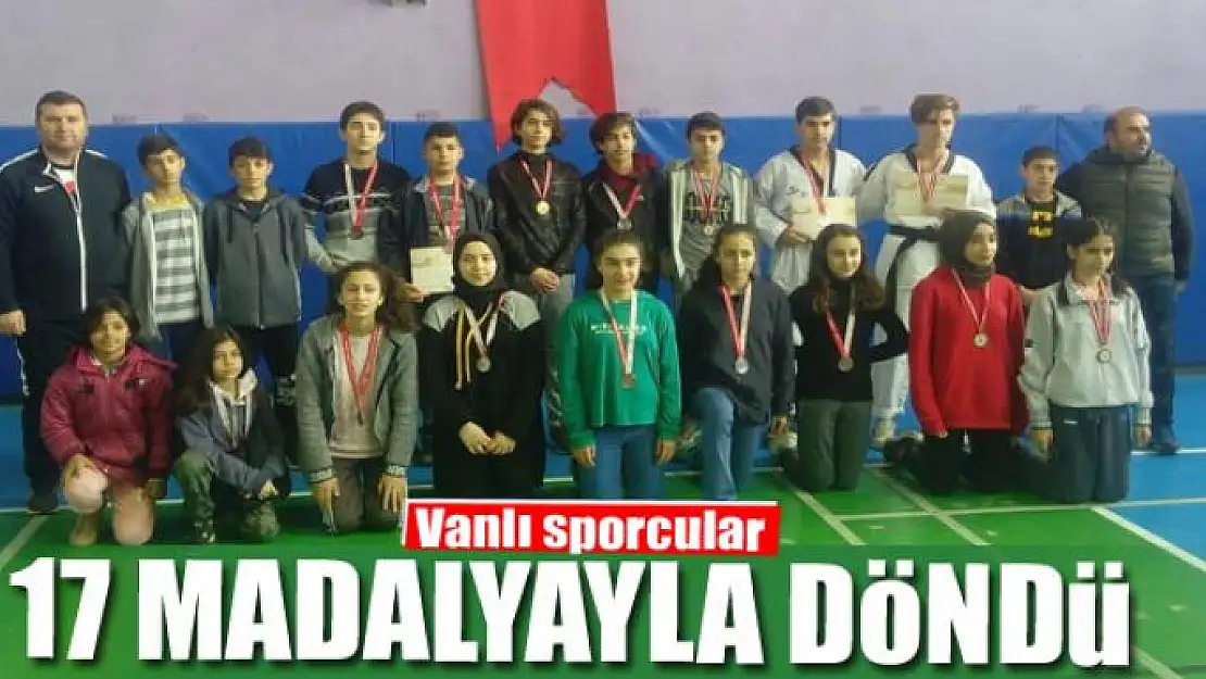 Vanlı sporcular 17 madalyayla döndü