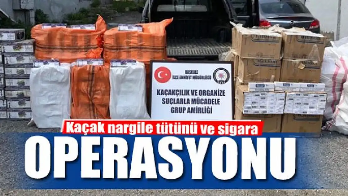 Van'da kaçak nargile tütünü ve sigara operasyonu