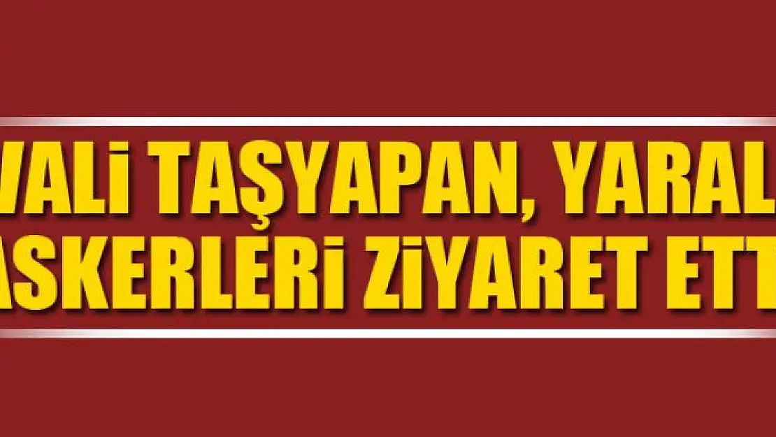 Vali Taşyapan, yaralı askerleri ziyaret etti