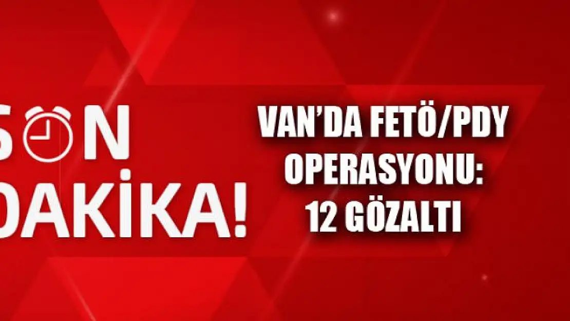 Van'da FETÖ/PDY operasyonu: 12 gözaltı