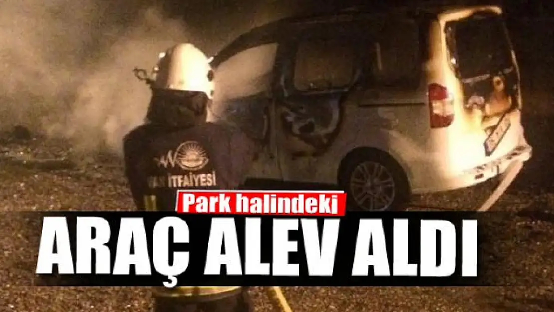 Park halindeki araç alev aldı