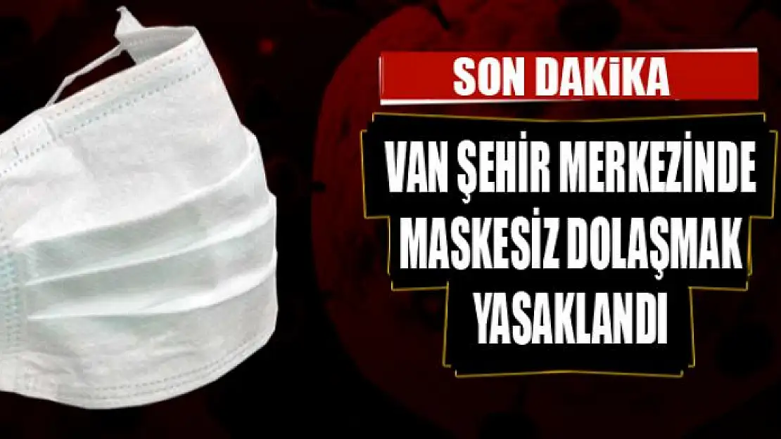 Van şehir merkezinde maskesiz dolaşmak yasaklandı