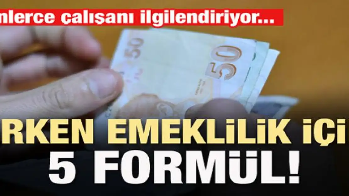 Erken emeklilik için 5 formül