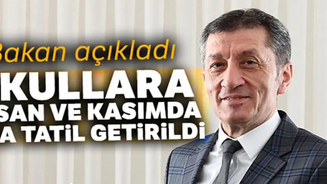 Milli Eğitim Bakanı Ziya Selçuk'tan yeni eğitim takvimine ilişkin açıklama!