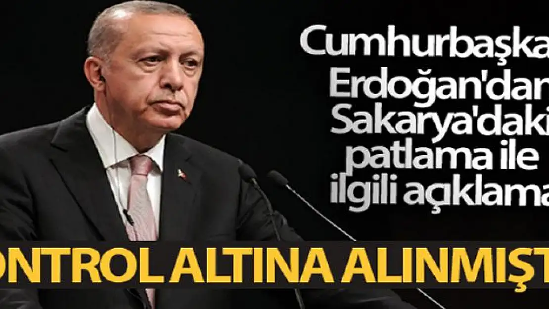 Cumhurbaşkanı Erdoğan'dan Sakarya'daki patlama ile ilgili açıklama