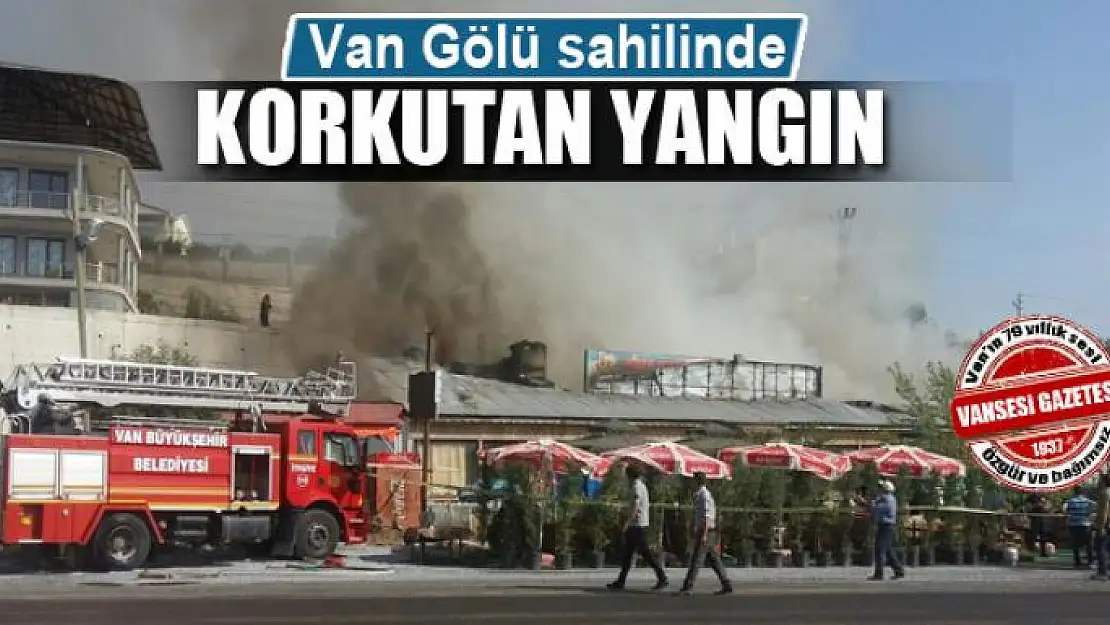 Van Gölü sahilinde korkutan yangın