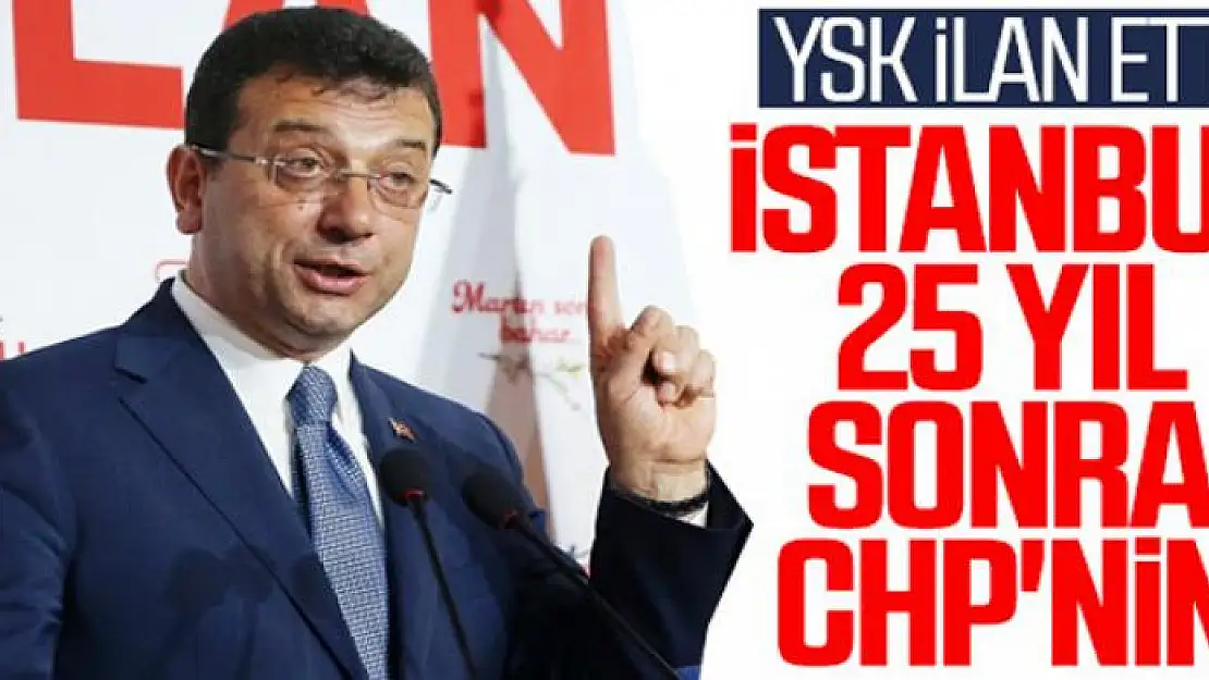 Ekrem İmamoğlu YSK'nın verilerini teyit ettiğini açıkladı