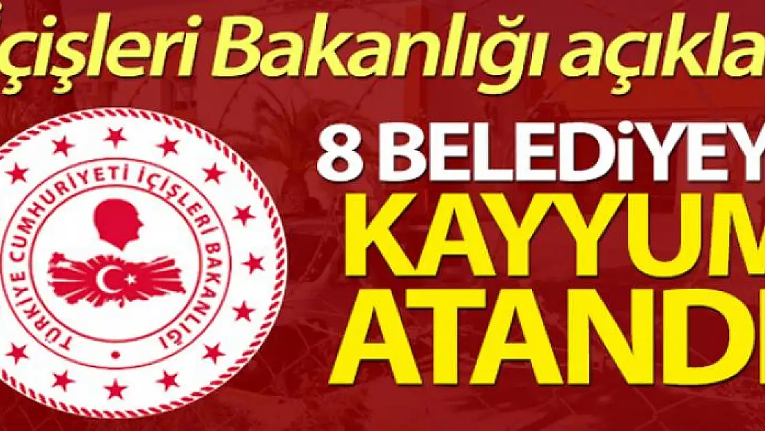 İçişleri Bakanlığından 8 belediyeye yeni görevlendirme