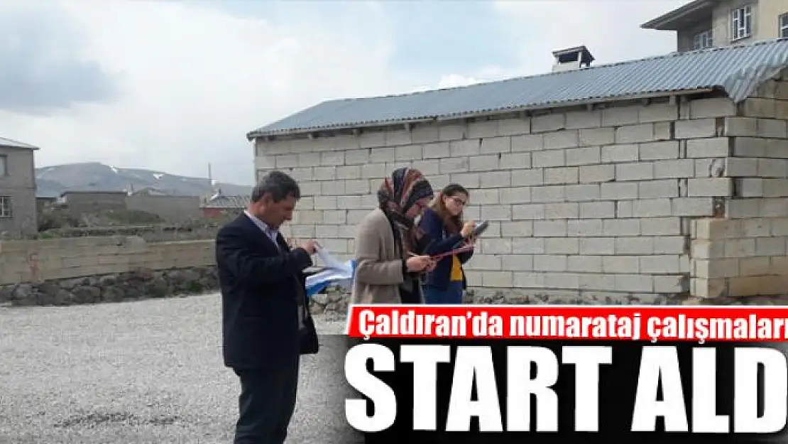 Çaldıran'da numarataj çalışması 