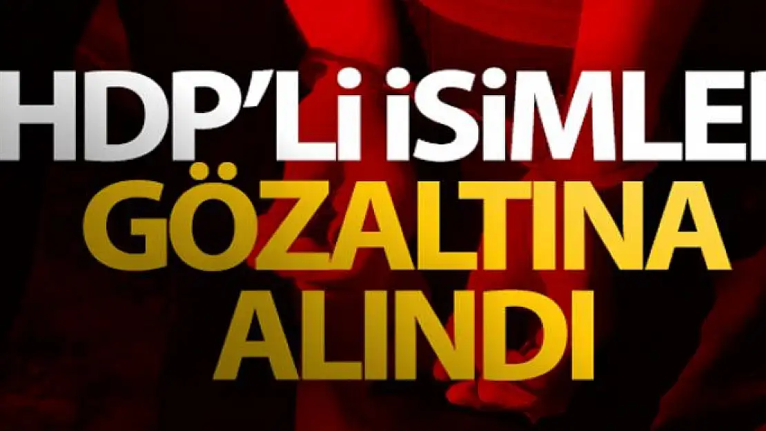 HDP'li isimler gözaltına alındı!