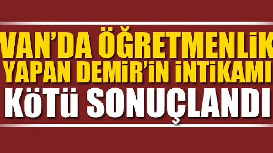 Van'da öğretmenlik yapan Dilek Demir'in intikamı kötü sonuçlandı