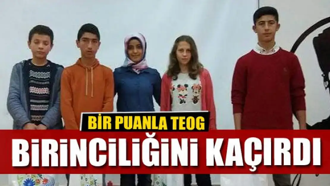 Bir puanla TEOG birinciliğini kaçırdı