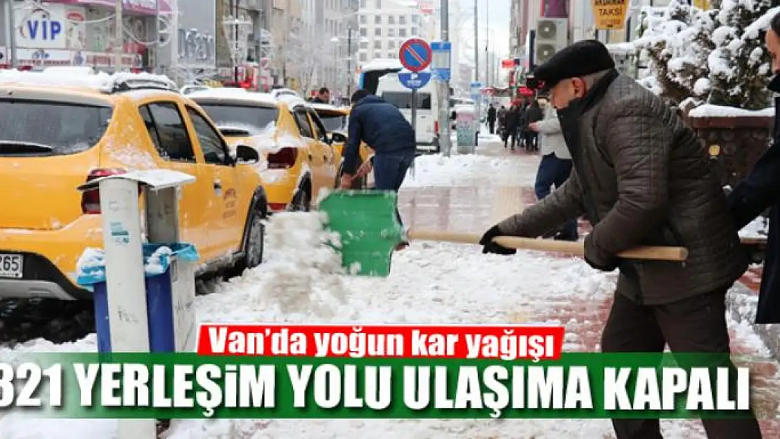 Van'da yoğun kar yağışı