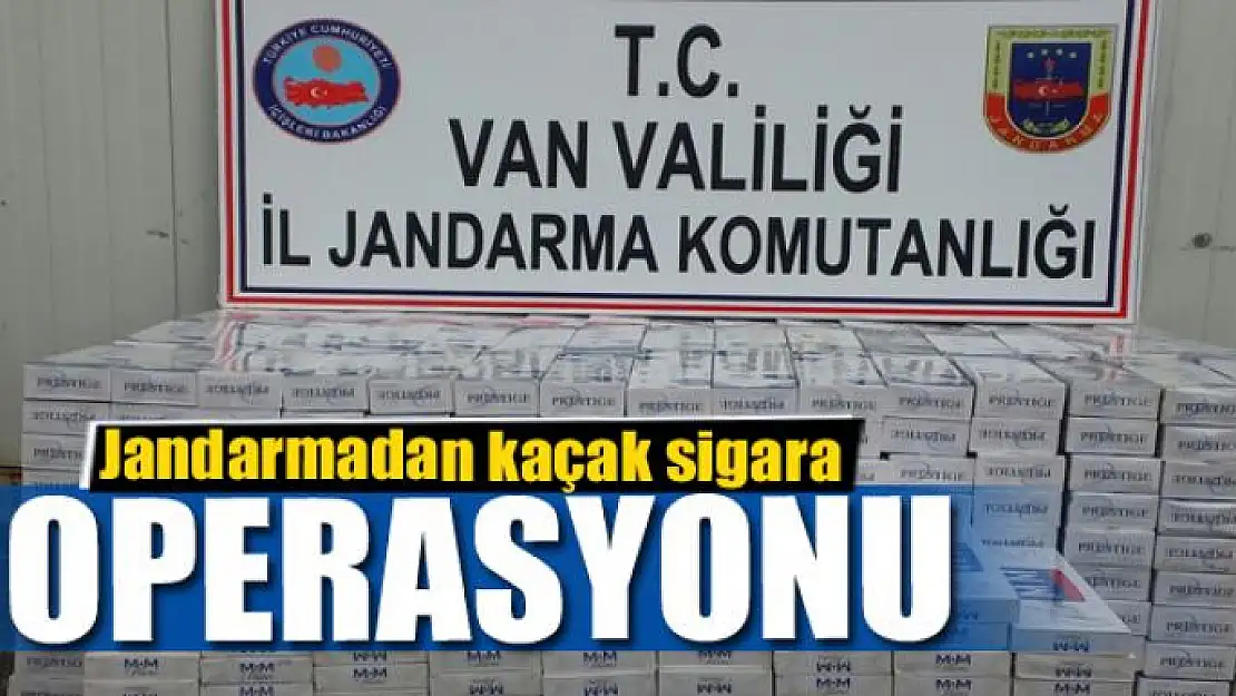 Jandarmadan kaçak sigara operasyonu 