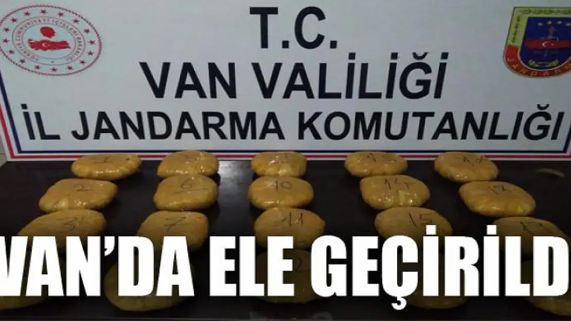 Van'da 10 kilogram esrar ele geçirildi