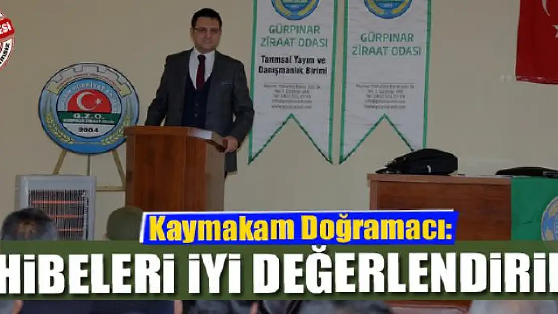 Doğramacı: Hibeleri iyi değerlendirin