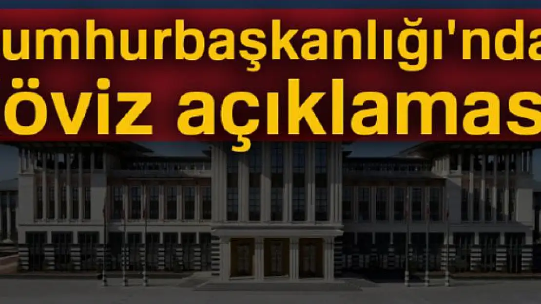 Cumhurbaşkanlığı'ndan flaş döviz açıklaması!