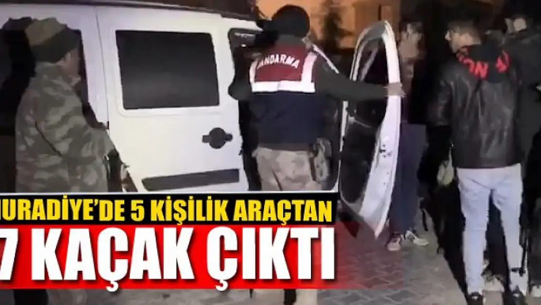 Van'da 5 kişilik araçtan 1'i şoför 17 kaçak çıktı