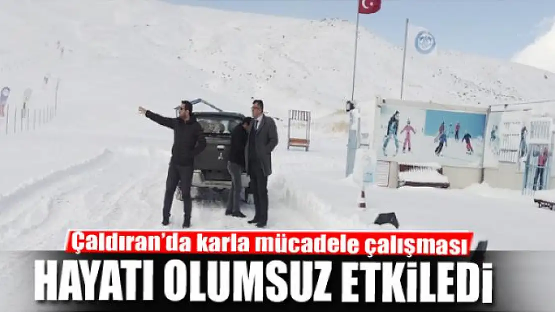 Çaldıran'da karla mücadele çalışması 