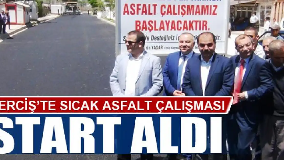 Erciş'te sıcak asfalt çalışması