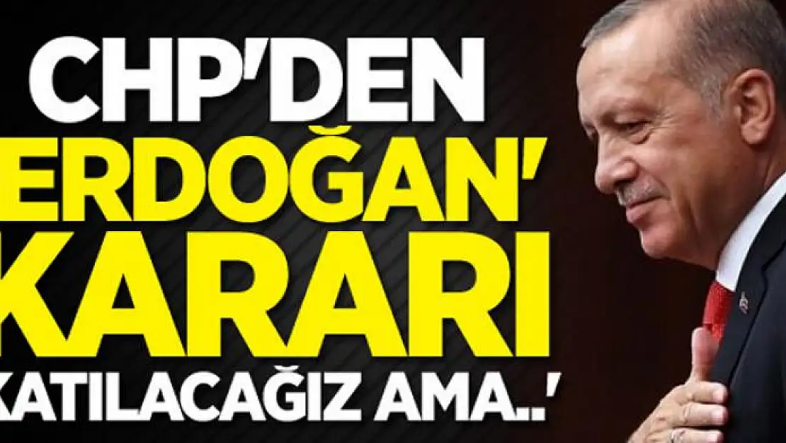 CHP'den 'Erdoğan' kararı