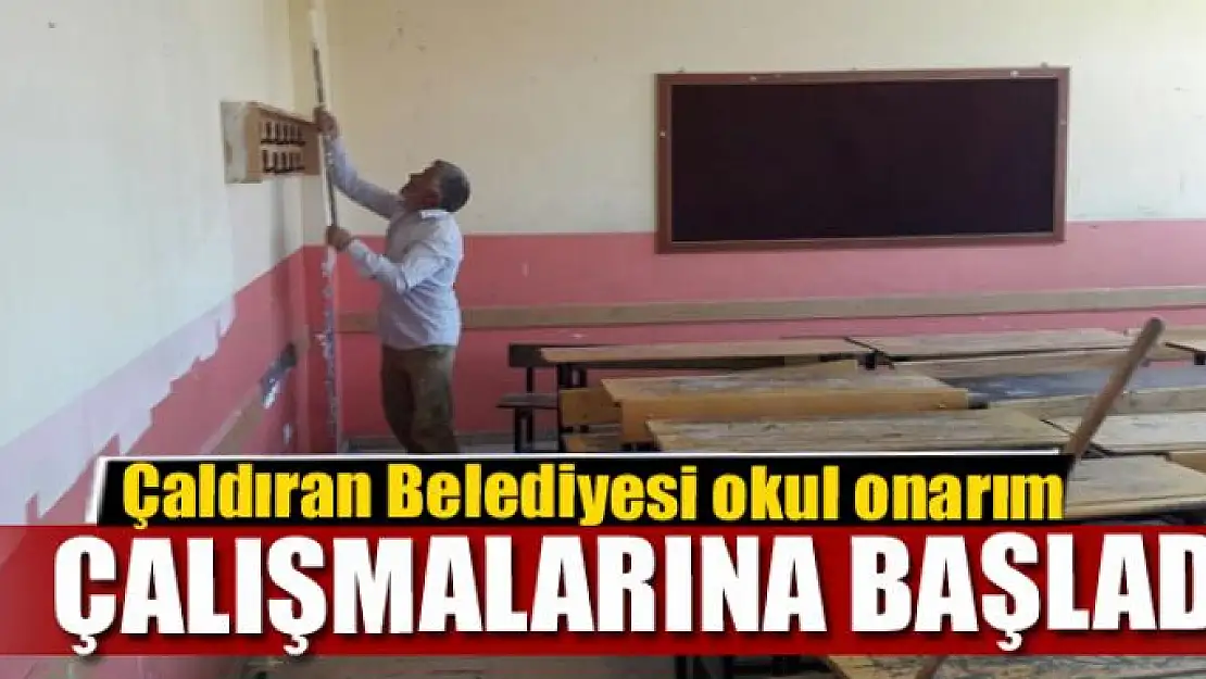 Çaldıran Belediyesinden okul onarımı