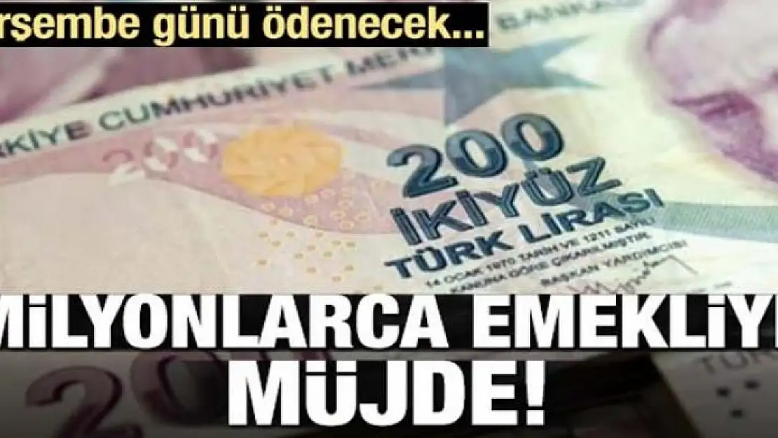 Emeklilere maaş farkı perşembe ödenecek