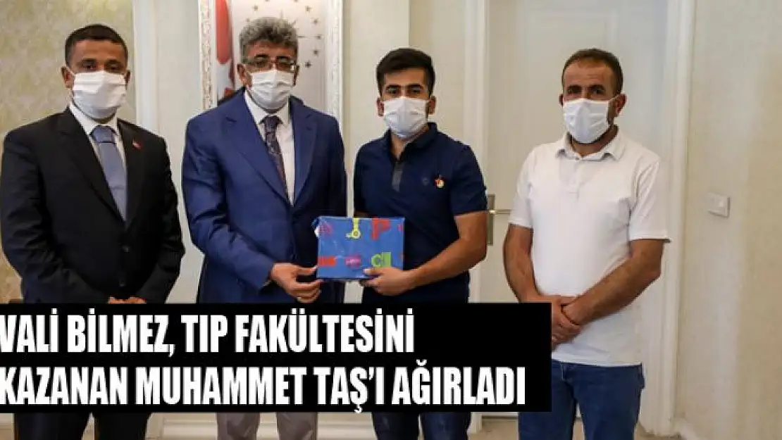 VALİ BİLMEZ, TIP FAKÜLTESİNİ KAZANAN MUHAMMET TAŞ'I AĞIRLADI