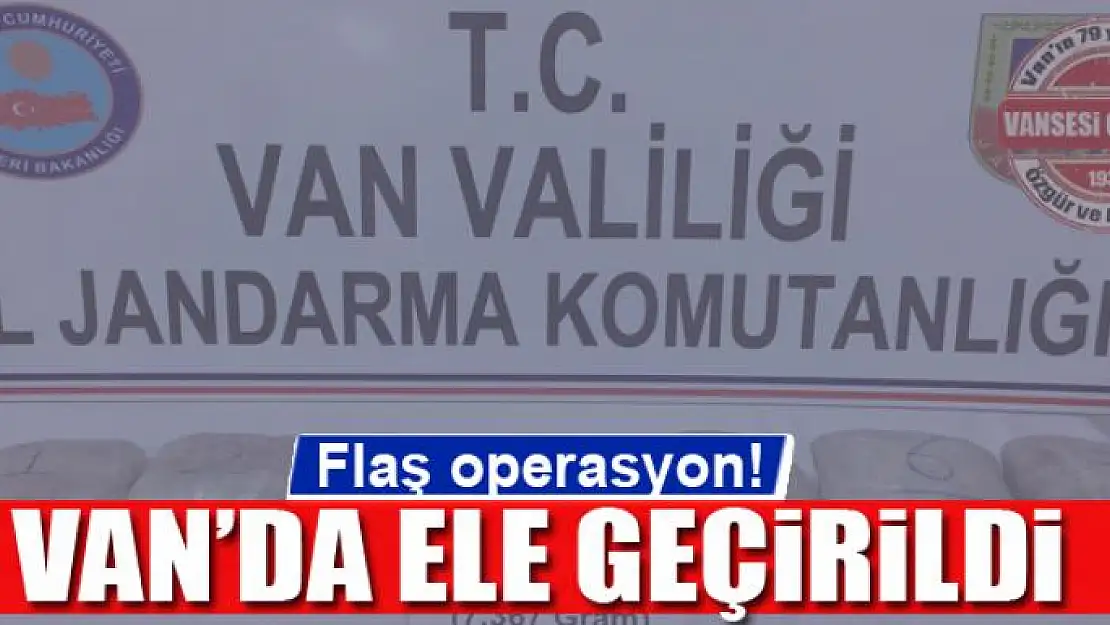 Van'da ele geçirildi