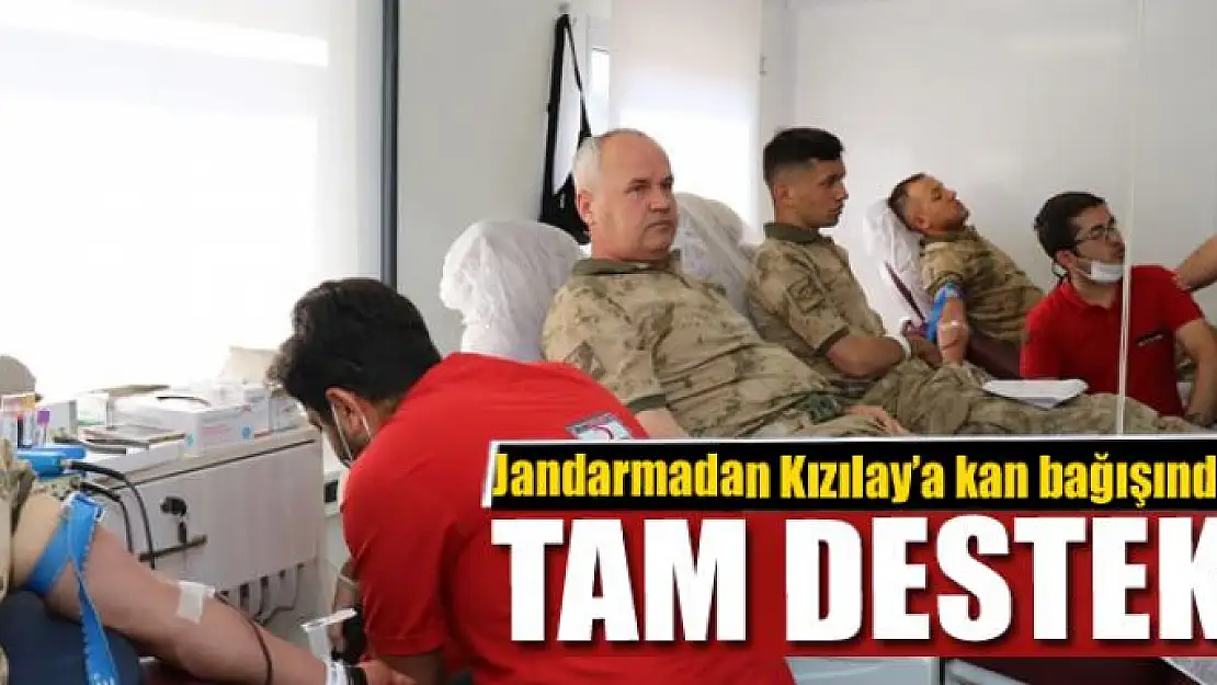 Jandarmadan Kızılay'a kan bağışında tam destek