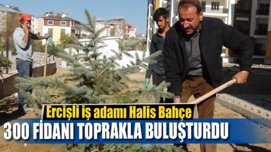 Ercişli iş adamı Halis Bahçe 300 fidanı toprakla buluşturdu