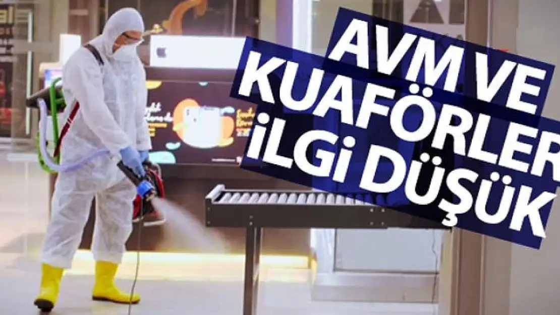 AVM ve kuaförlere ilgi düşük kaldı