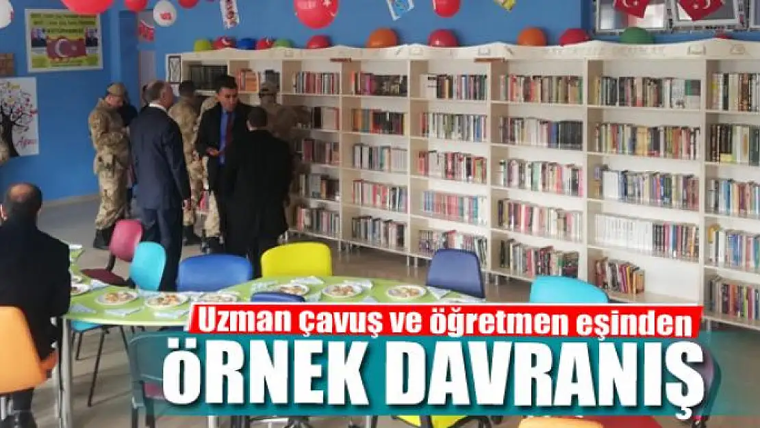 Uzman çavuş ve öğretmen eşinden örnek davranış