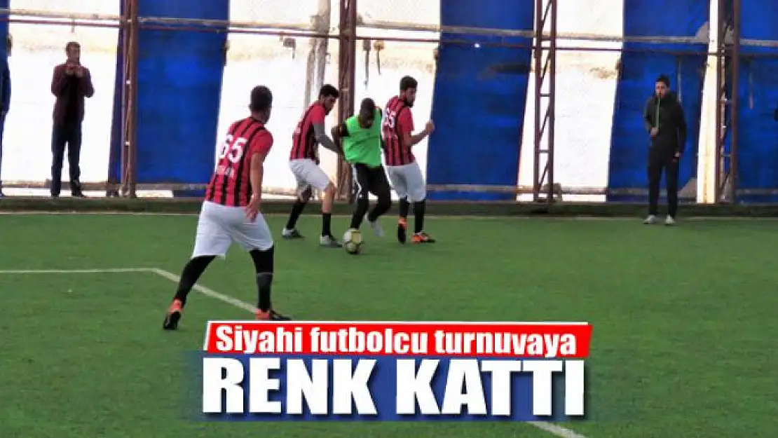 Siyahi futbolcu turnuvaya renk kattı