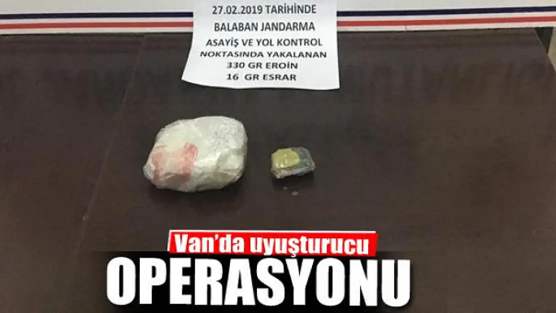 Van'da uyuşturucu operasyonu