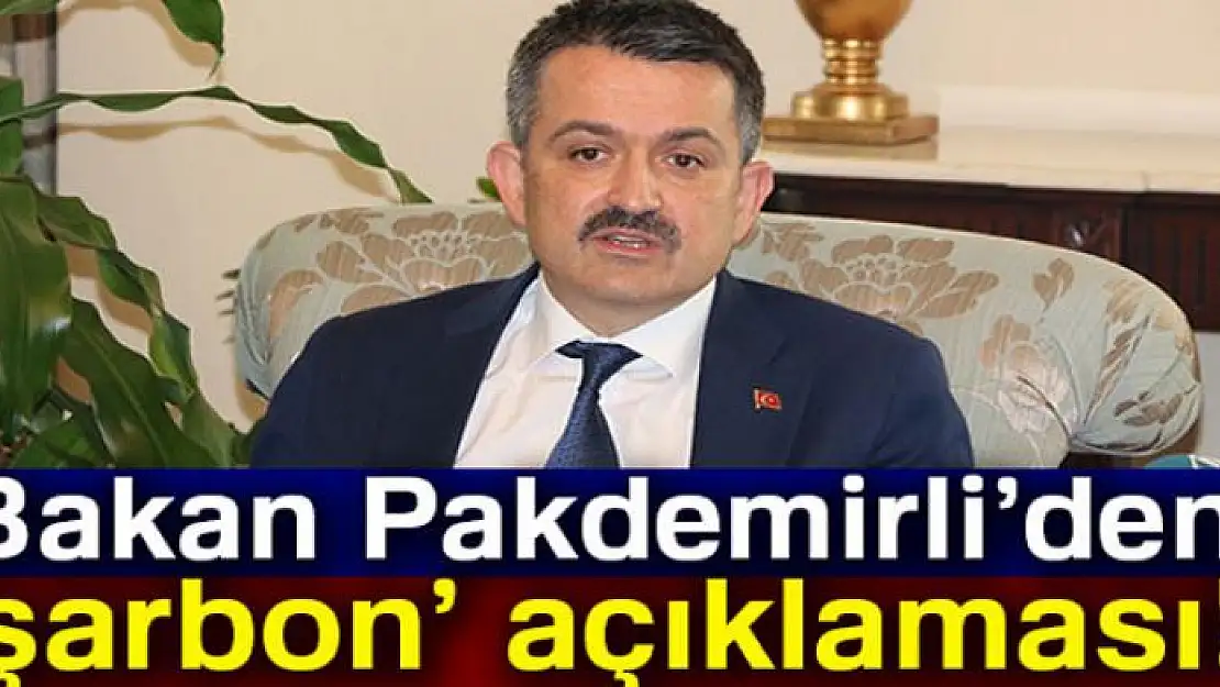 Bakan Pakdemirli'den 'şarbon' açıklaması